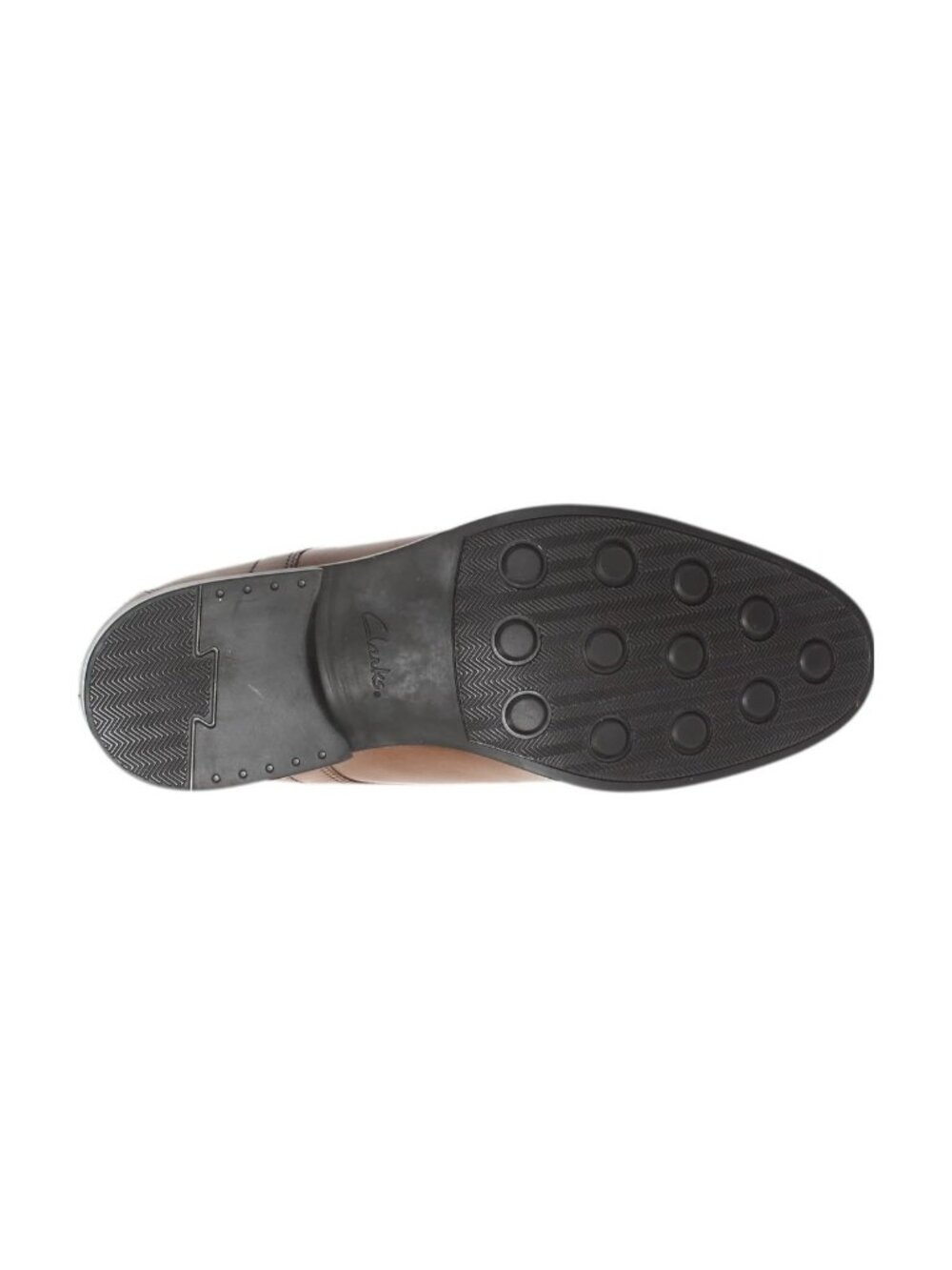Men’s Clarks Brown Leather Oxford Dress Shoes Wide Comfort Office BusinessCasual - Picture 7 of 8